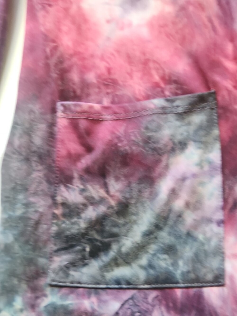 🐦 Sunday Tie-Dye Open Front Cardigan - Purple, Black & Red - Picture 5 of 9